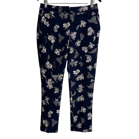 Cynthia Rowley Blue Pink Floral Stretch Dress Pants, Size 6 - Picture 2 of 10